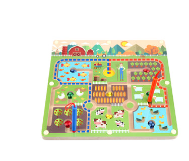 Ecotoys BrainMaze | Refuerza la concentración - Juego de rompecabezas de laberinto magnético para niños
